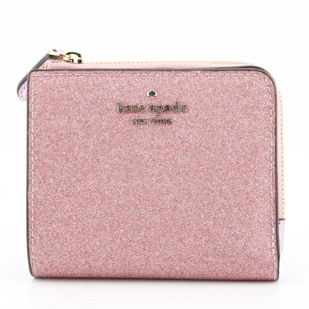 Kate Spade Glittery Pink Zip Wallet Pre-owned - Picture 1 of 7